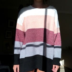Oversized striped sweater